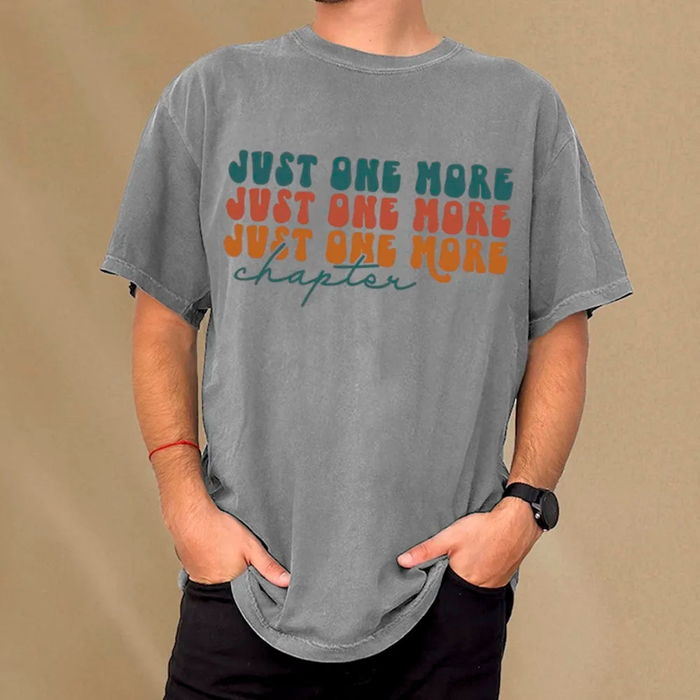 Just One More Chapter Unisex Washed T-shirt