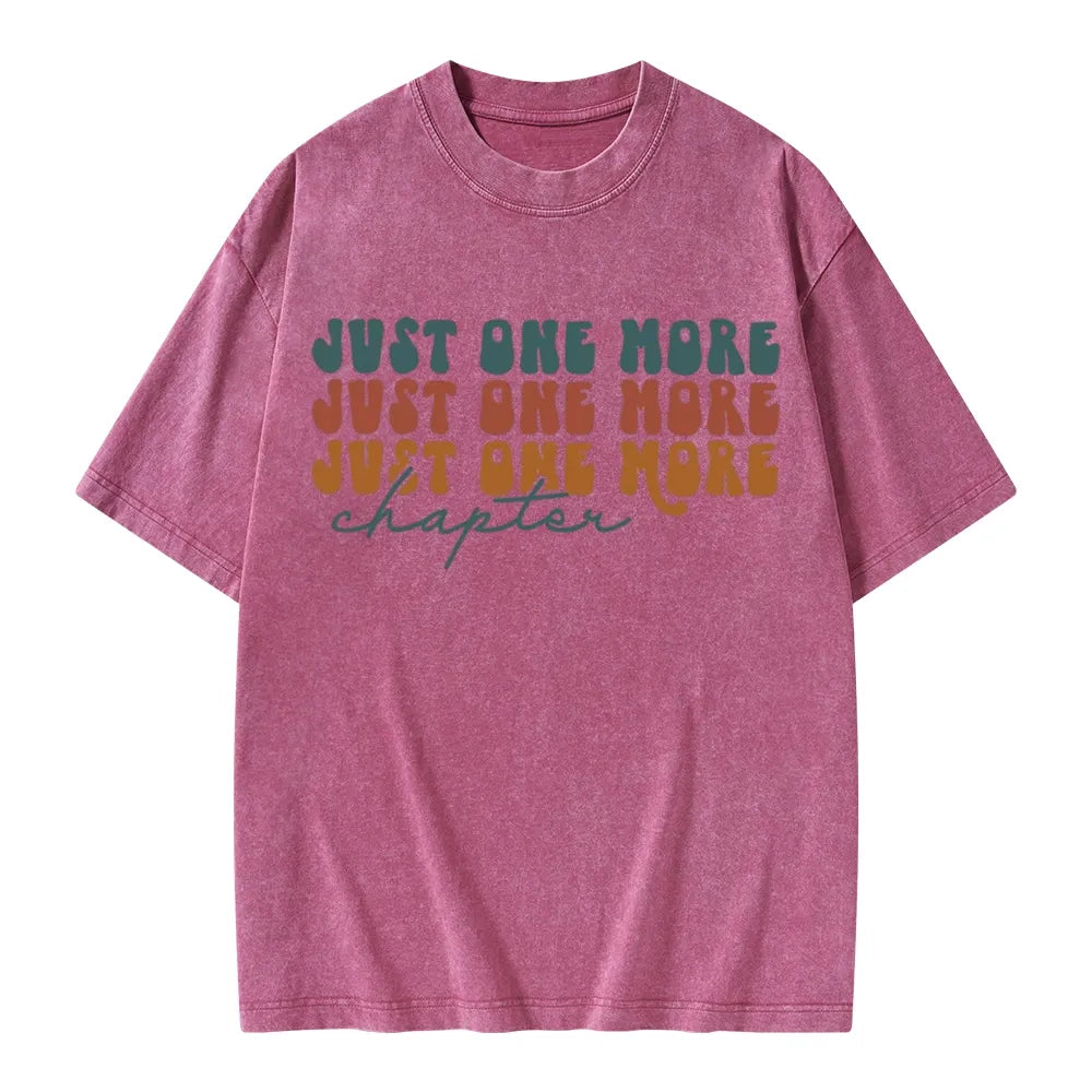 Just One More Chapter Unisex Washed T-shirt