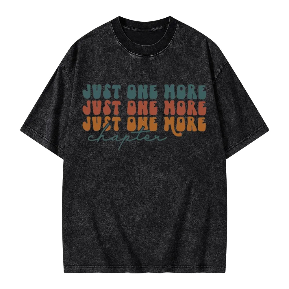 Just One More Chapter Unisex Washed T-shirt