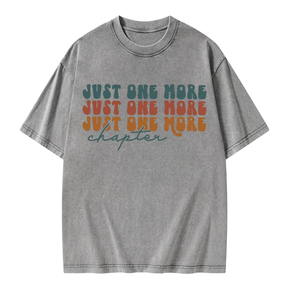 Just One More Chapter Unisex Washed T-shirt