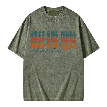Just One More Chapter Unisex Washed T-shirt