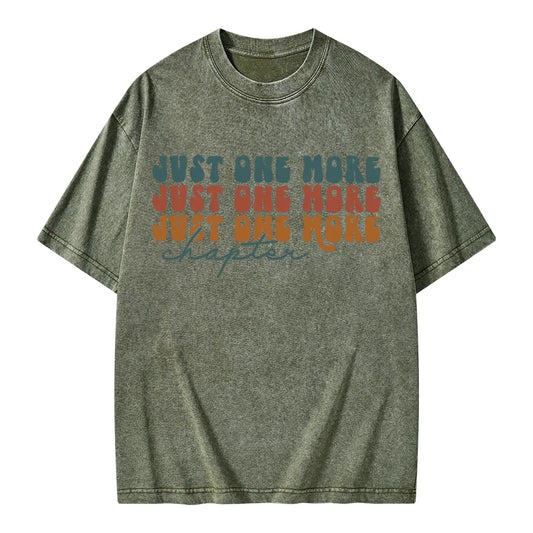 Just One More Chapter Unisex Washed T-shirt