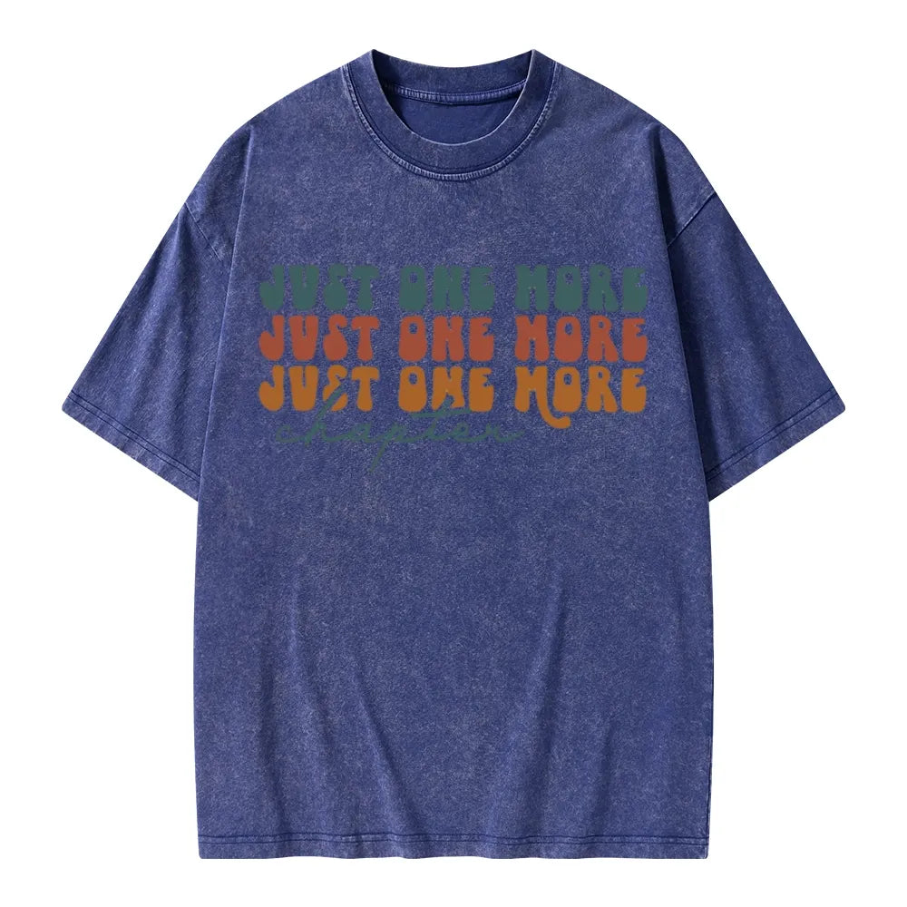 Just One More Chapter Unisex Washed T-shirt