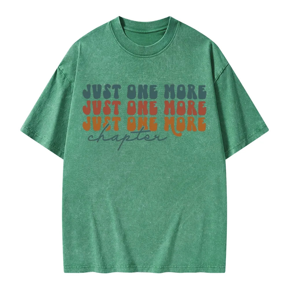 Just One More Chapter Unisex Washed T-shirt