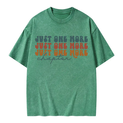Just One More Chapter Unisex Washed T-shirt