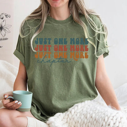 Just One More Chapter Unisex Washed T-shirt
