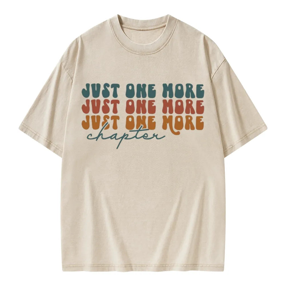 Just One More Chapter Unisex Washed T-shirt