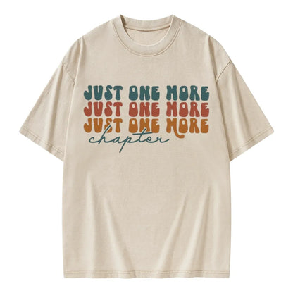 Just One More Chapter Unisex Washed T-shirt