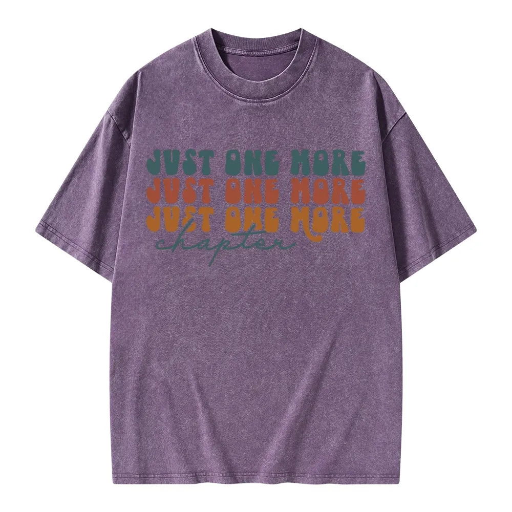 Just One More Chapter Unisex Washed T-shirt