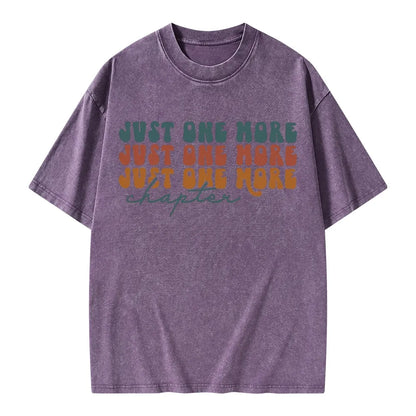 Just One More Chapter Unisex Washed T-shirt