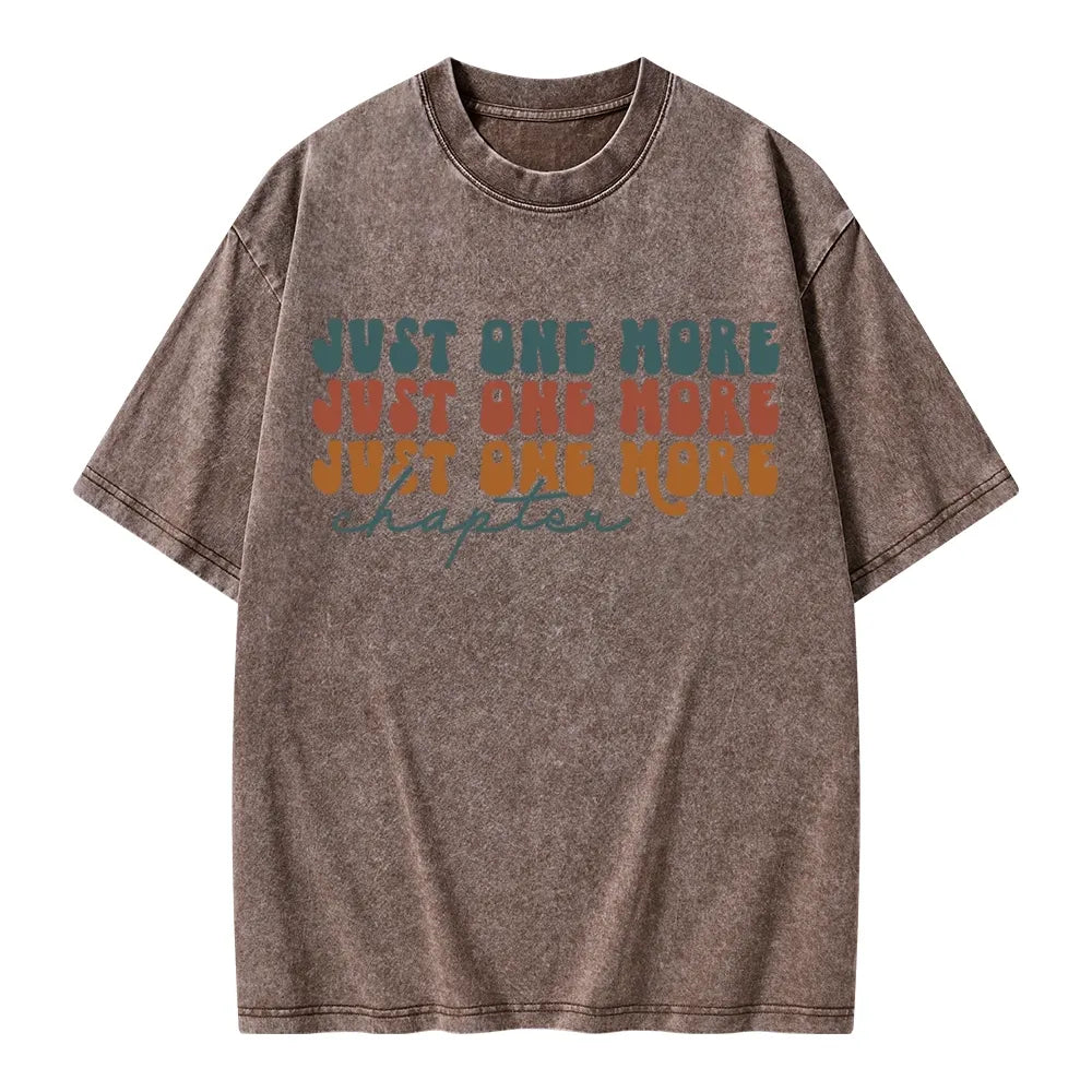 Just One More Chapter Unisex Washed T-shirt