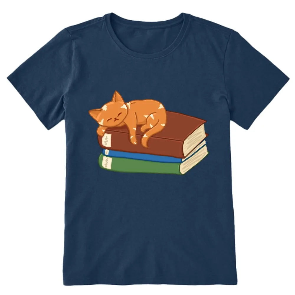 Orange Book Cat Unisex Classic T-shirt