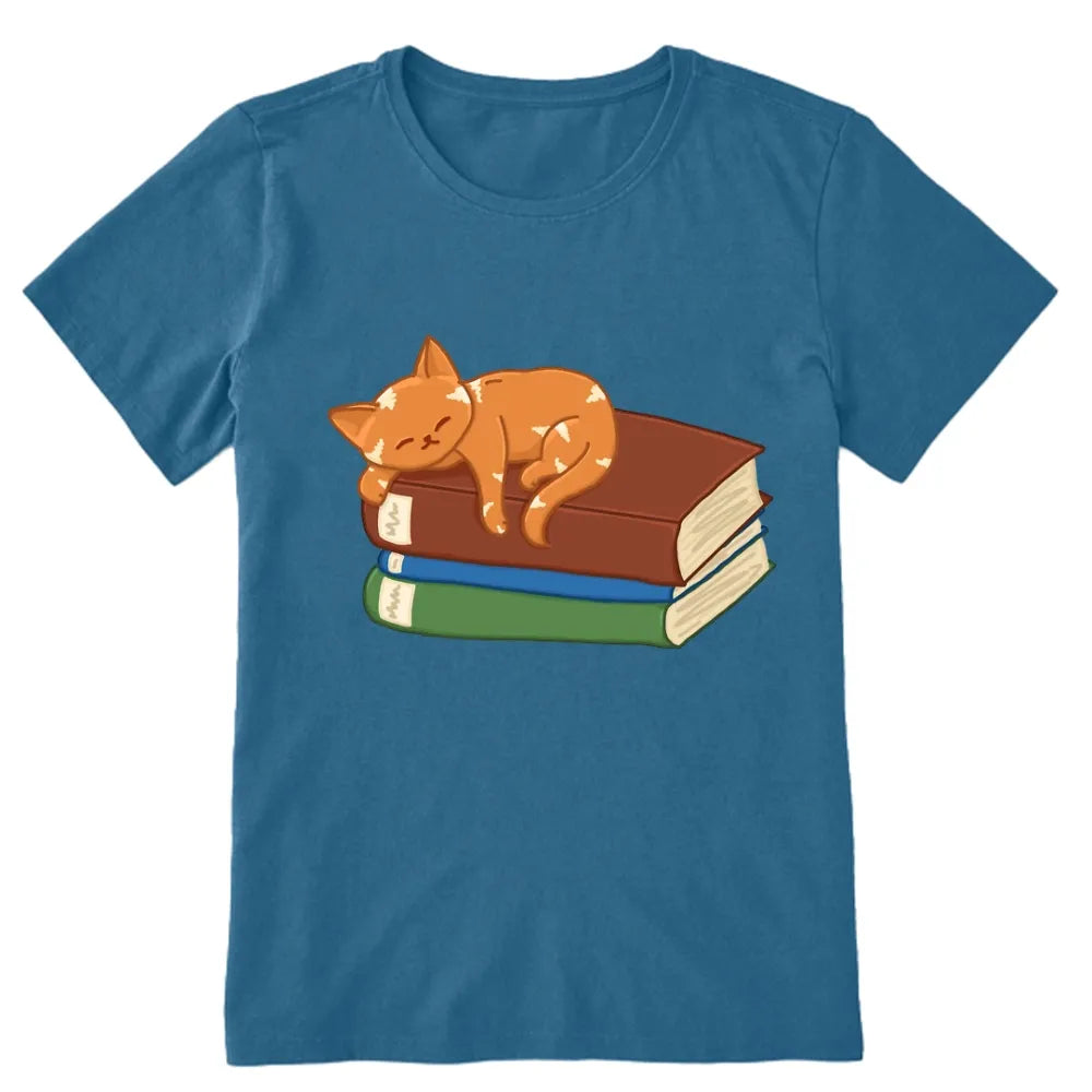 Orange Book Cat Unisex Classic T-shirt