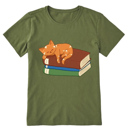 Orange Book Cat Unisex Classic T-shirt