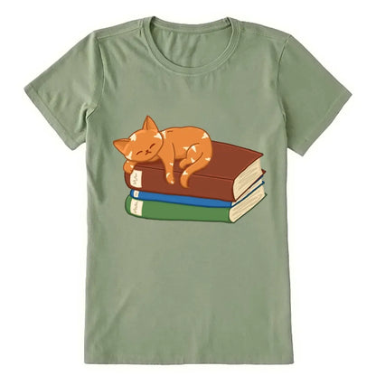 Orange Book Cat Unisex Classic T-shirt