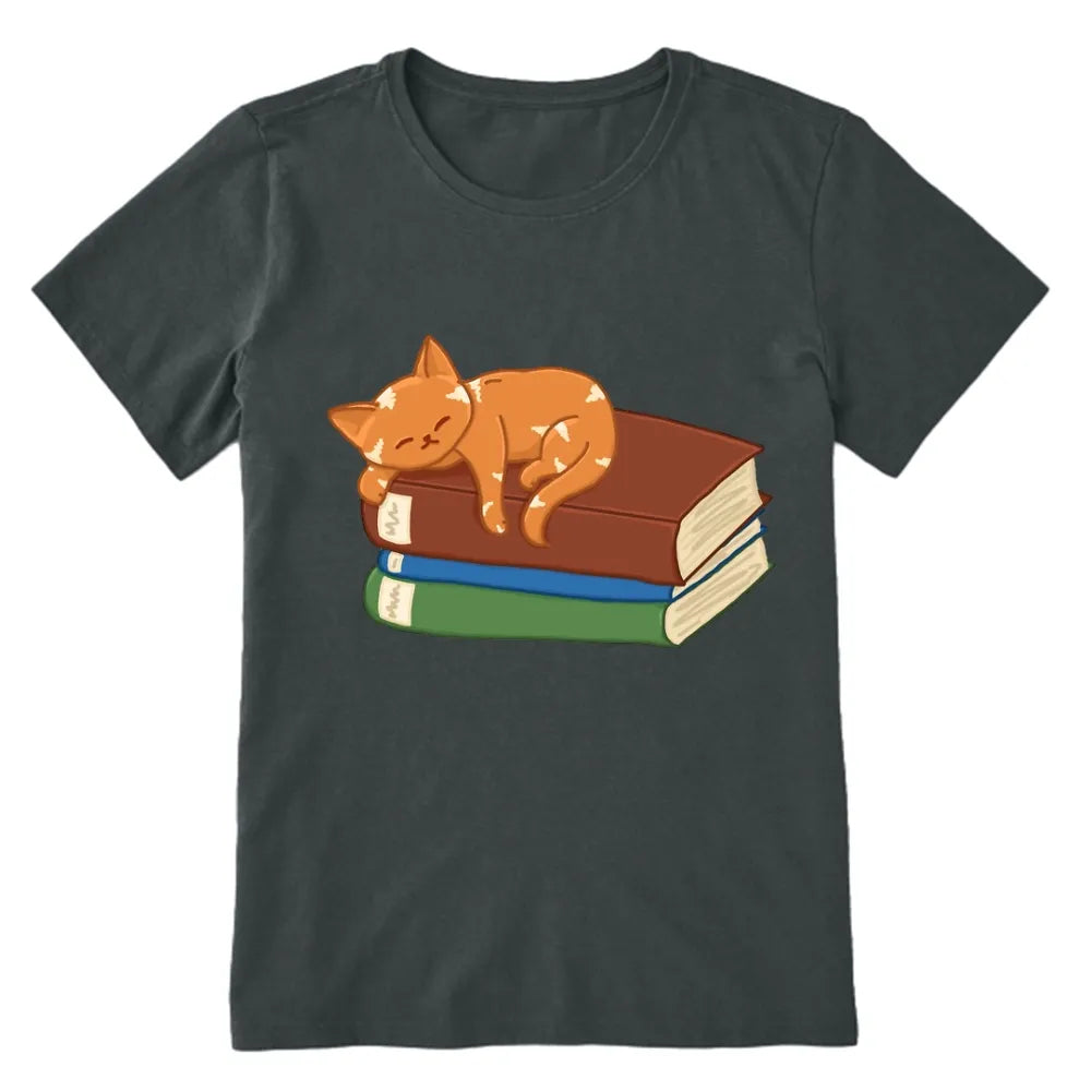 Orange Book Cat Unisex Classic T-shirt