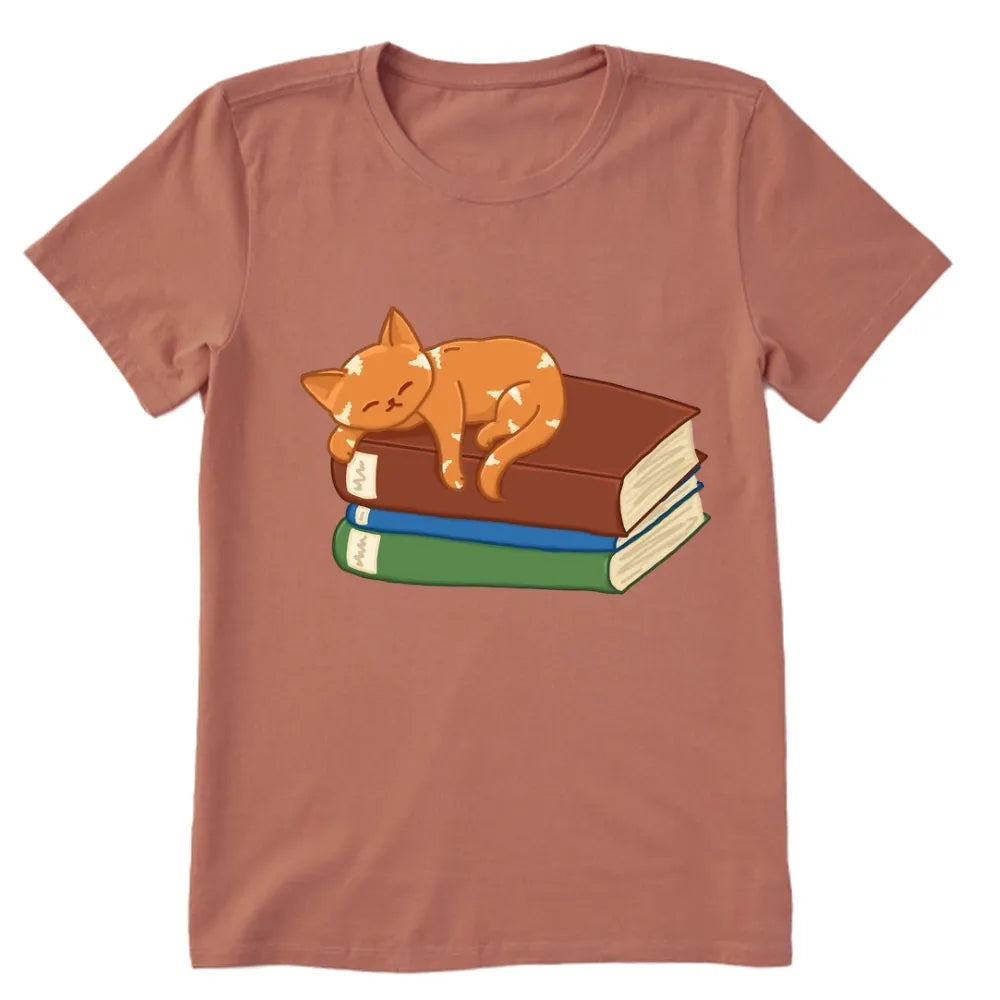 Orange Book Cat Unisex Classic T-shirt