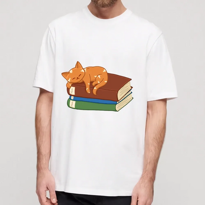 Orange Book Cat Unisex Classic T-shirt