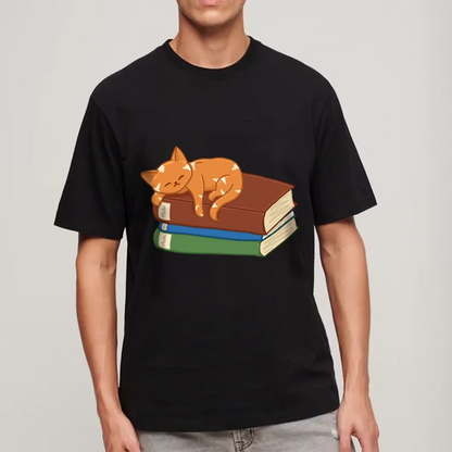Orange Book Cat Unisex Classic T-shirt
