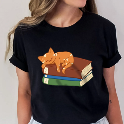 Orange Book Cat Unisex Classic T-shirt