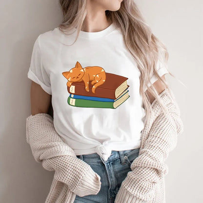 Orange Book Cat Unisex Classic T-shirt