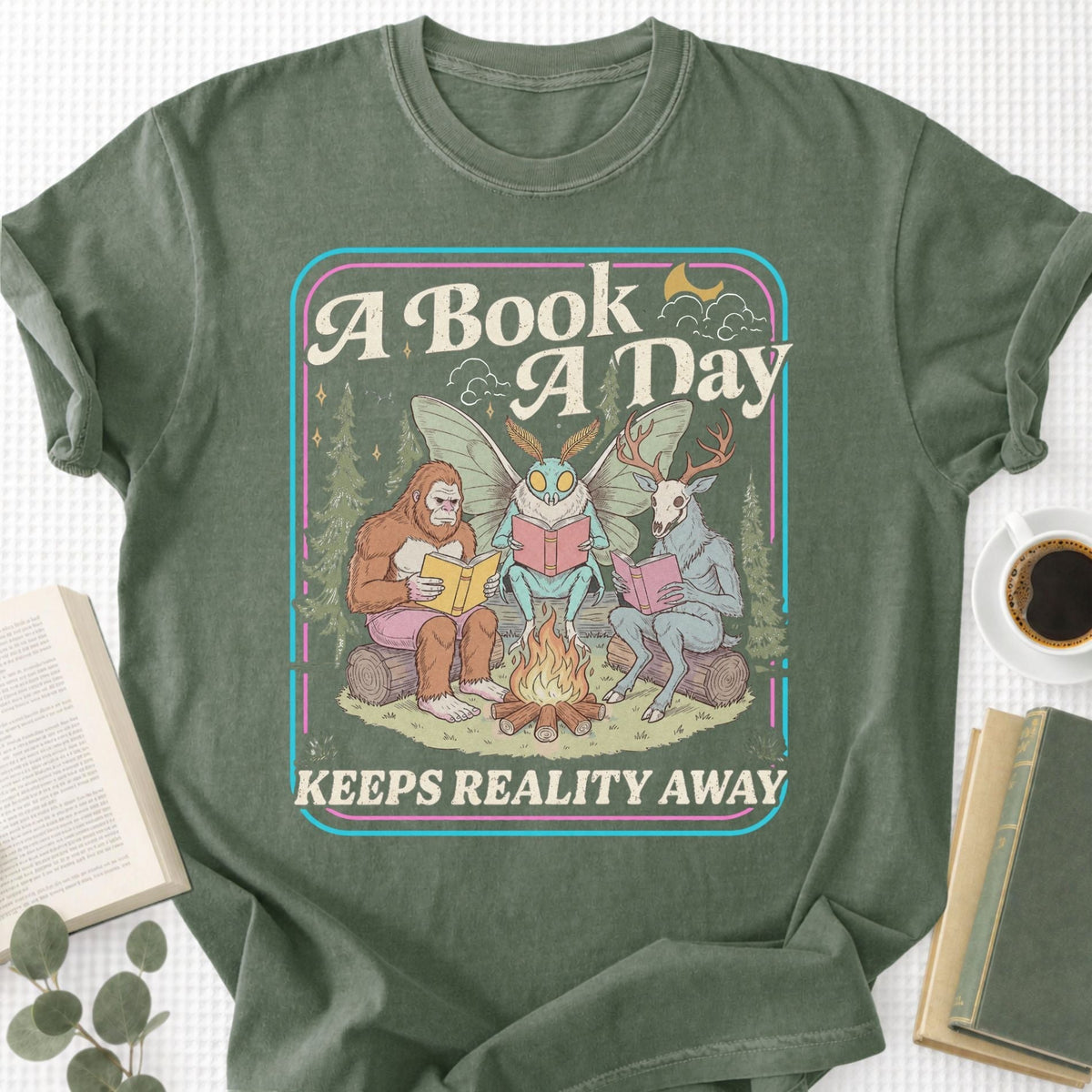 A Book A Day Keeps Reality Away Unisex T-Shirt