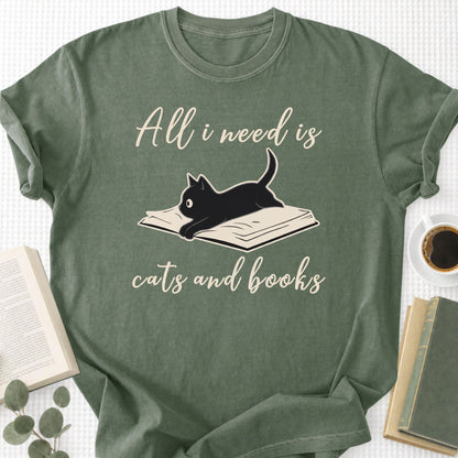 All I Need is Cats And Books Unisex T-Shirt