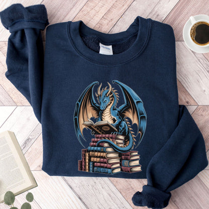 Book Dragon Fantasy Unisex Sweatshirt
