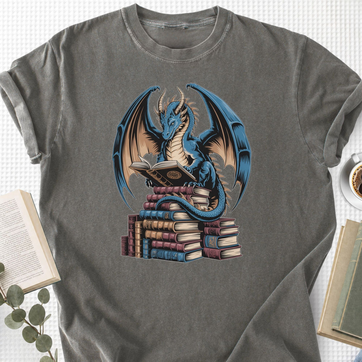 Book Dragon Fantasy Unisex T-Shirt