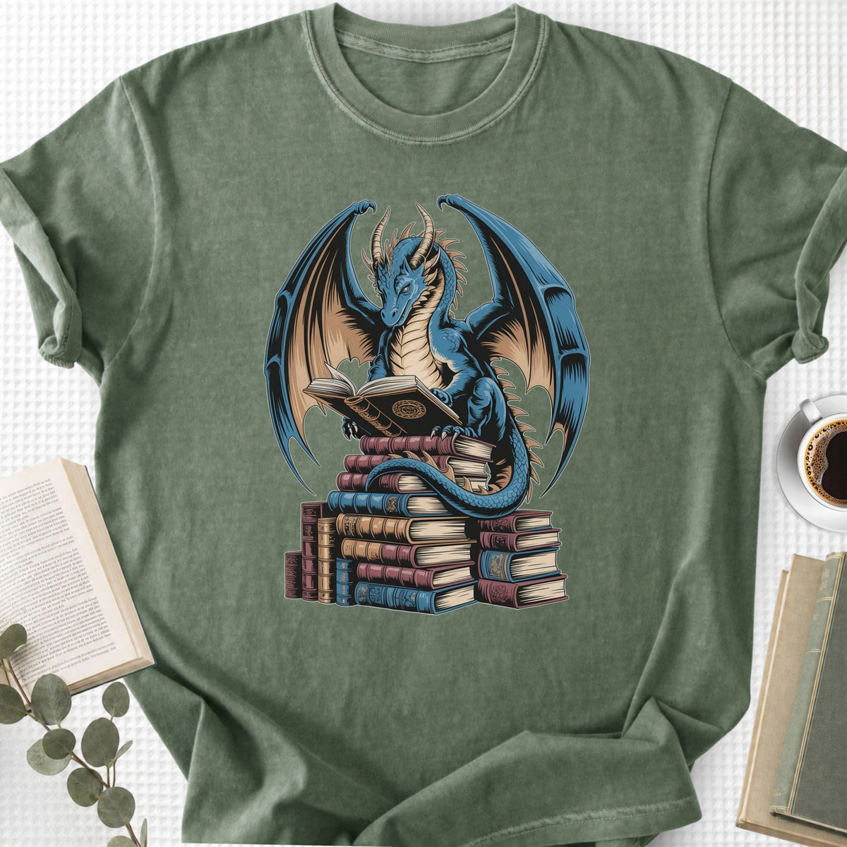 Book Dragon Fantasy Unisex T-Shirt