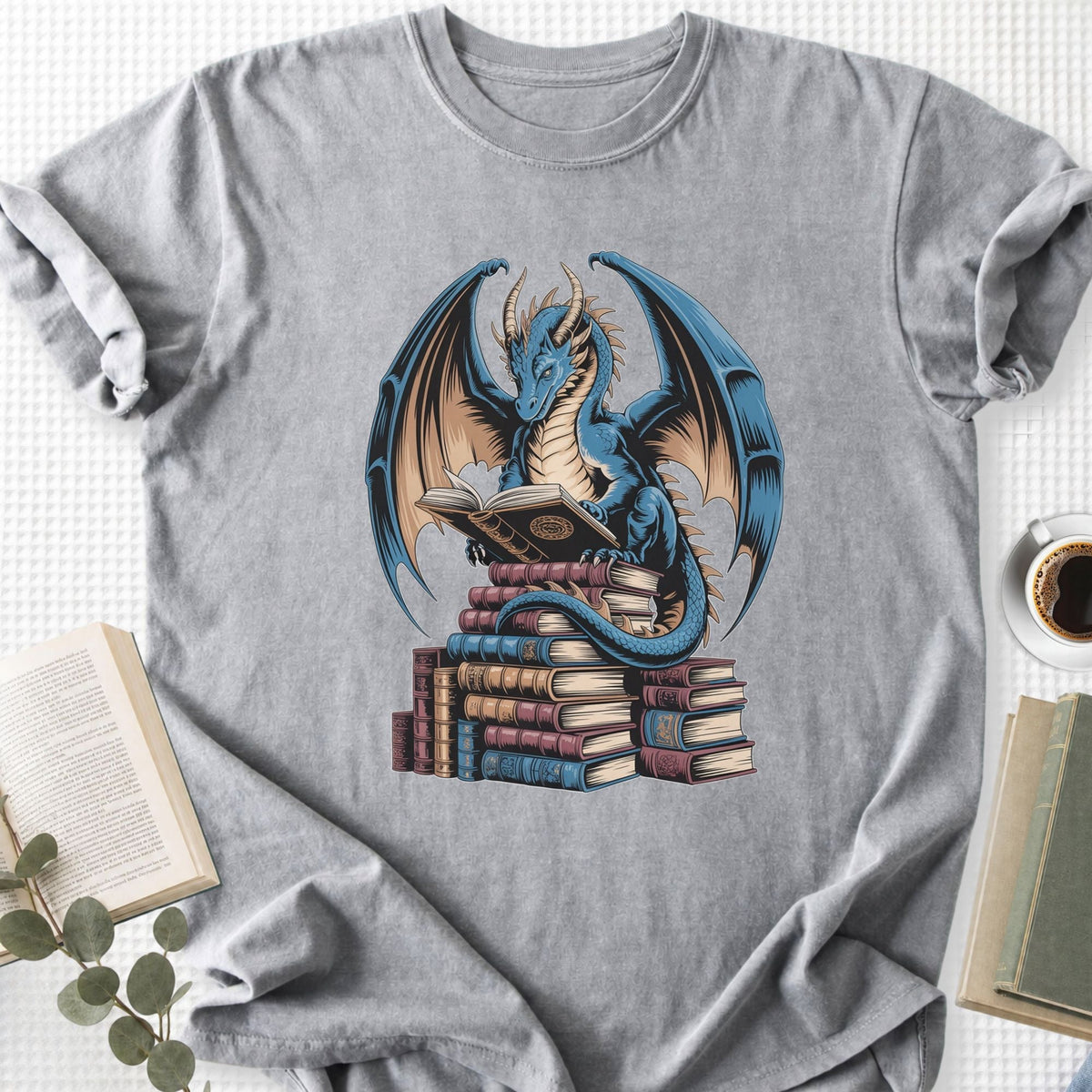 Book Dragon Fantasy Unisex T-Shirt