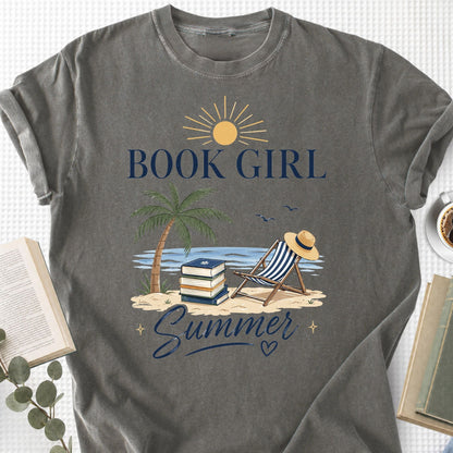 Book Girl Summer Beach Unisex T-Shirt