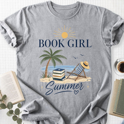 Book Girl Summer Beach Unisex T-Shirt