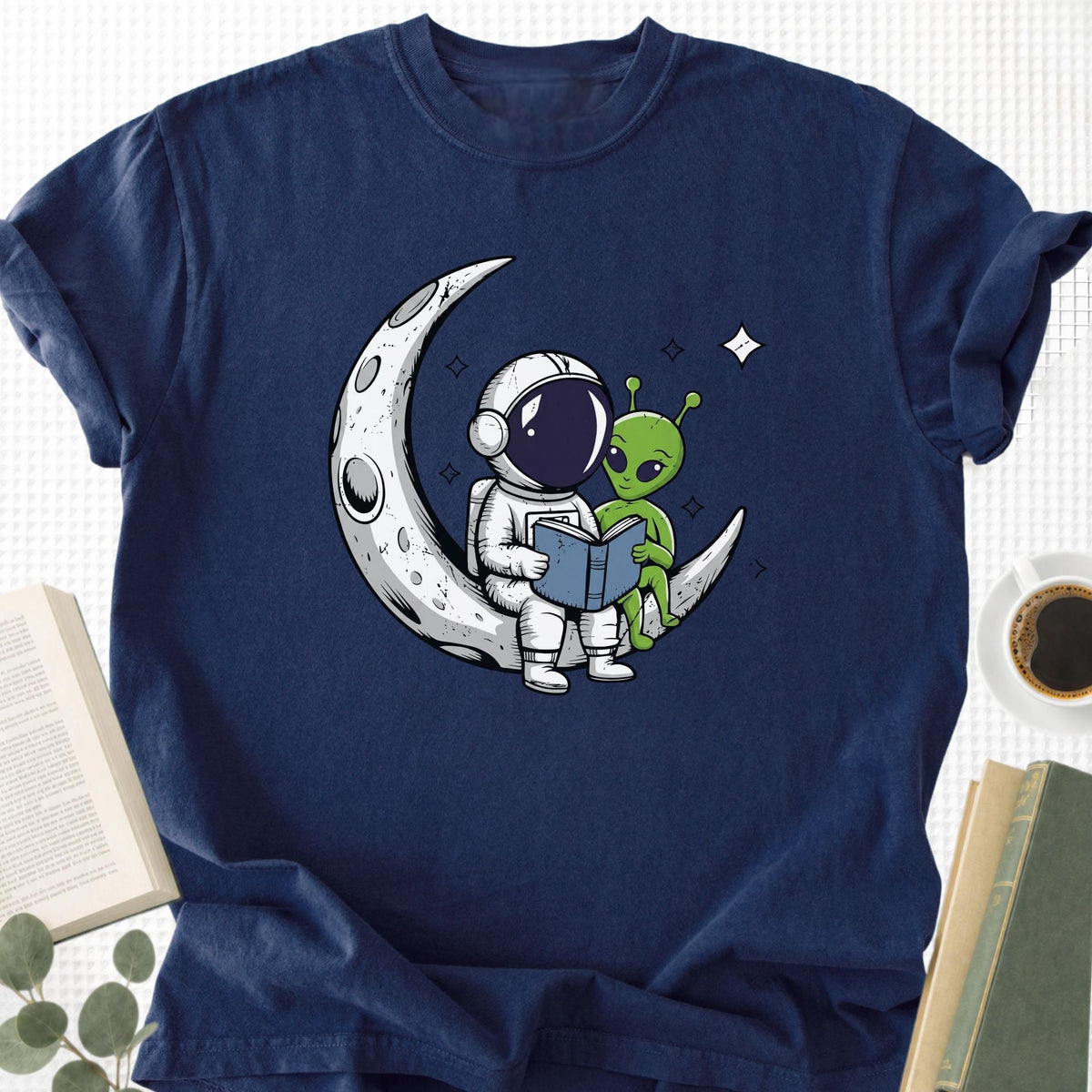 Book Lover Alien UFO Unisex T-Shirt