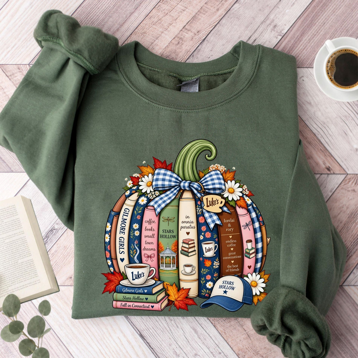 Book Lover Fall Pumpkin Unisex Sweatshirt