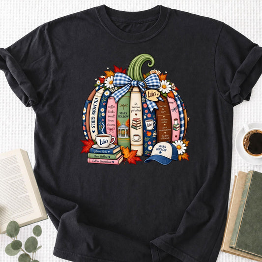 Book Lover Fall Pumpkin Unisex T-Shirt