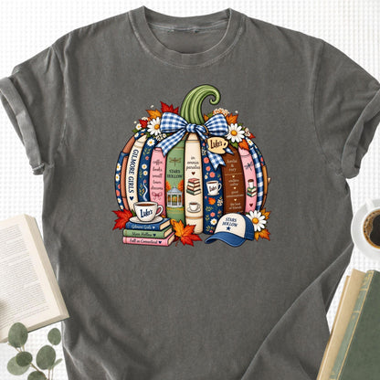 Book Lover Fall Pumpkin Unisex T-Shirt