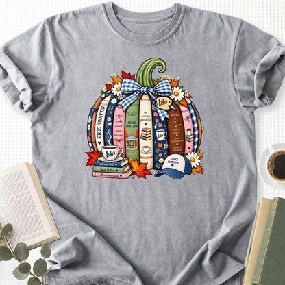 Book Lover Fall Pumpkin Unisex T-Shirt