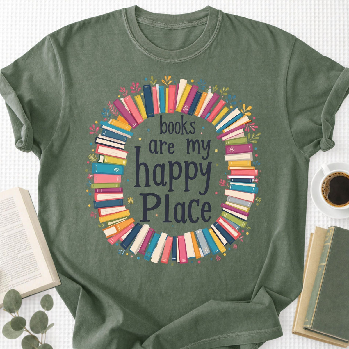 Books Are My Happy Place Unisex T-Shirt