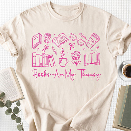 Books Are My Therapy Unisex T-Shirt