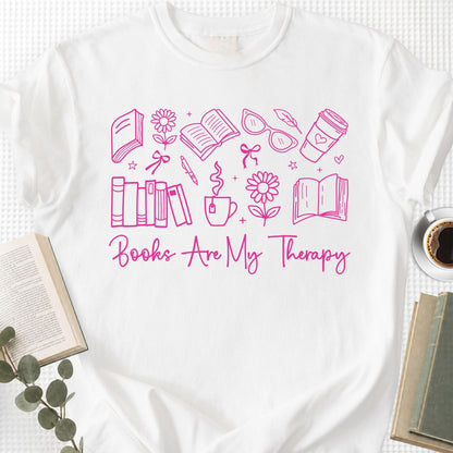 Books Are My Therapy Unisex T-Shirt