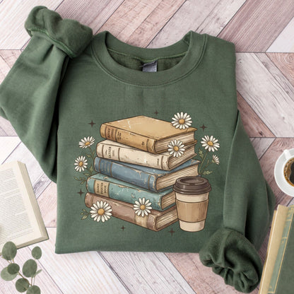Books Coffee Daisy Unisex Sweatshirt