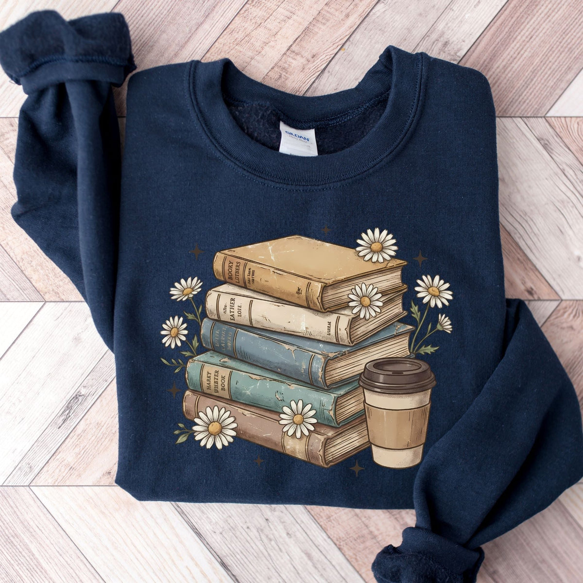 Books Coffee Daisy Unisex Sweatshirt
