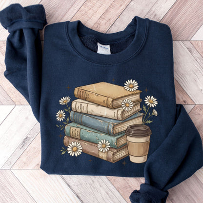 Books Coffee Daisy Unisex Sweatshirt