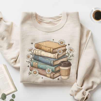 Books Coffee Daisy Unisex Sweatshirt