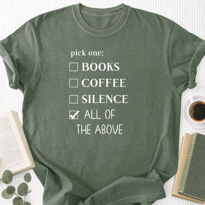 Books coffee Silence Unisex T-Shirt