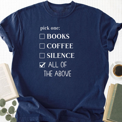 Books coffee Silence Unisex T-Shirt