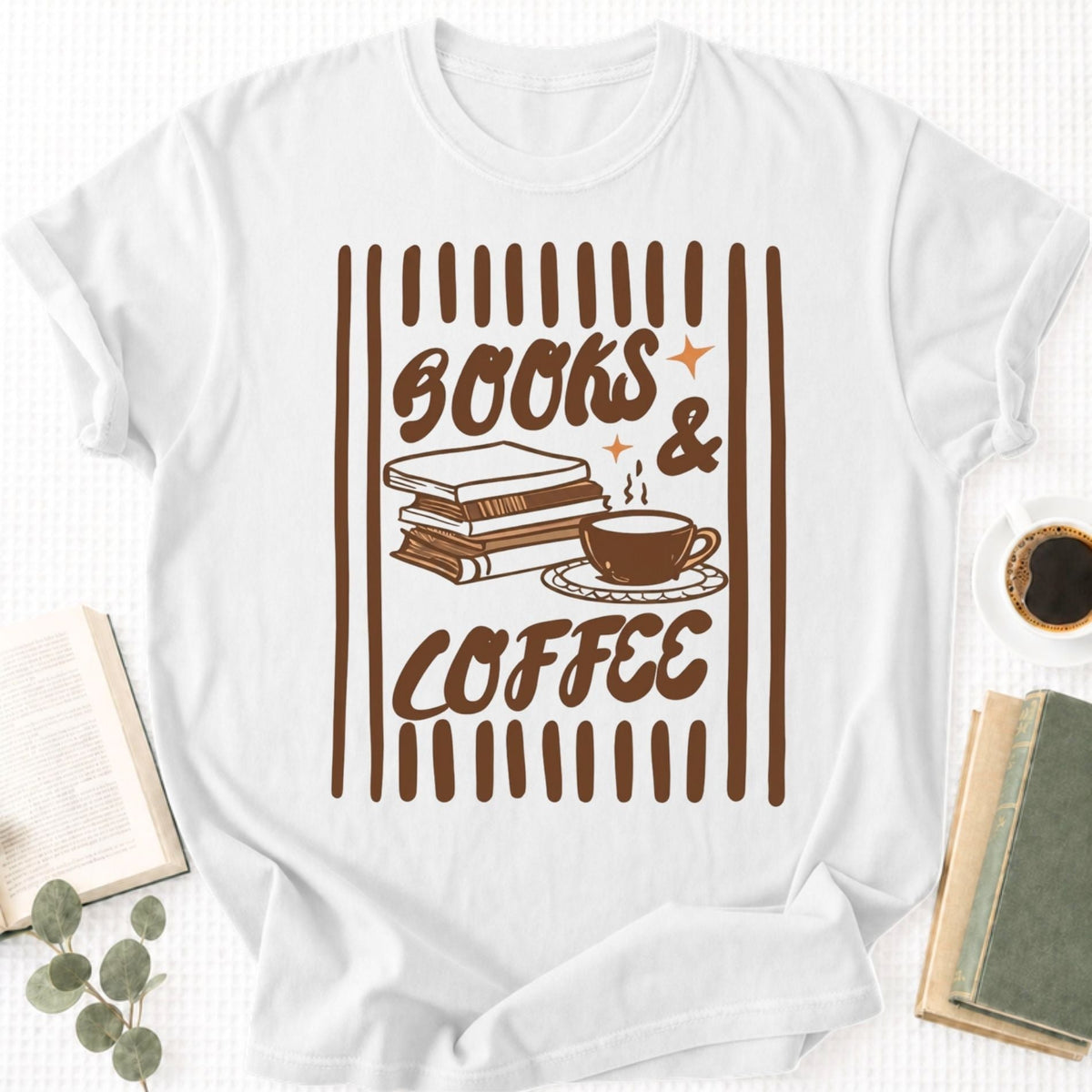 Books & Coffee Unisex T-Shirt