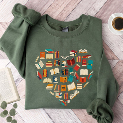Books Heart Unisex Sweatshirt