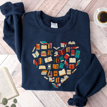 Books Heart Unisex Sweatshirt